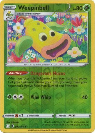 Weepinbell Reverse Holo Battle Styles Pokemongigant Nl