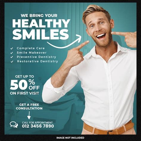 Premium PSD Dentist And Dental Care Social Media Banner Template