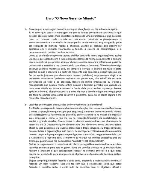 O Novo Gerente-minuto Pdf Grátis - Lições de Gestão do "Novo Gerente Minuto" | PDF | Comunicação ...