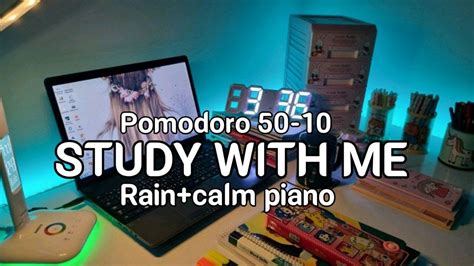 2 HR STUDY WITH ME Pomodoro 50 10 Lofi Cozy Rain Sounds Deep