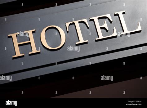 Hotel entrance sign hi-res stock photography and images - Alamy