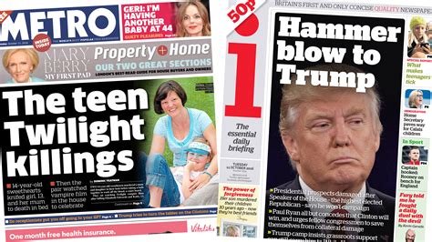 Newspaper Front Pages Twilight Killings And Trumps Woes 15