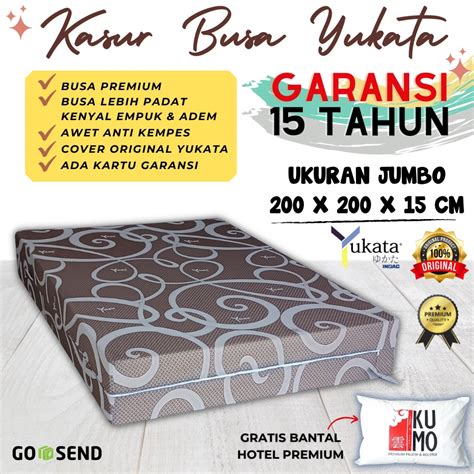 Jual Kasur Busa Premium YUKATA INOAC Ukuran 200x200x15 Garansi 15 Tahun