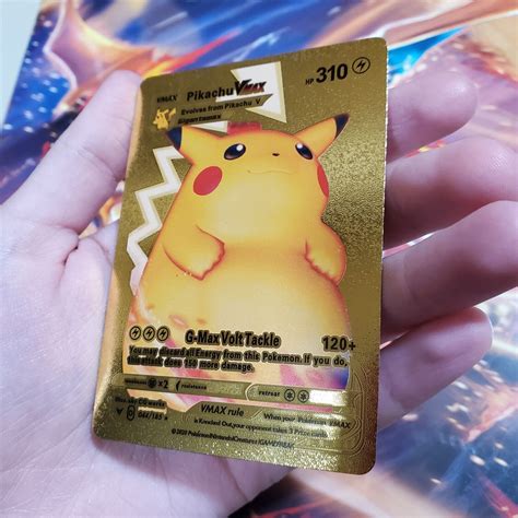 Mavin Pokemon Pikachu Vmax Gold Foil Custom Card