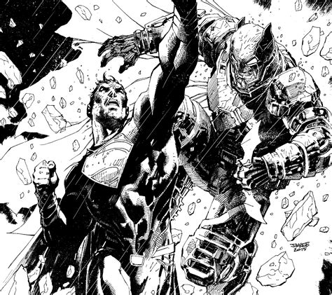 Batman Vs Superman Dawn Of Justice By Jim Lee Superman Artwork