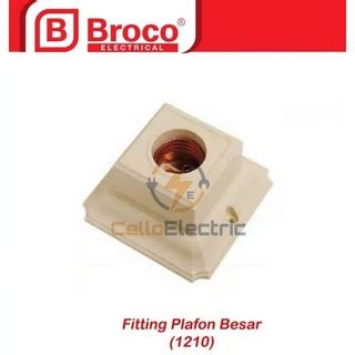 Jual Fitting Lampu Kotak Broco Cream Fitting Plafon Persegi