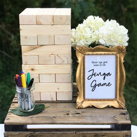 Jenga Wedding Guest Book - jenniemarieweddings