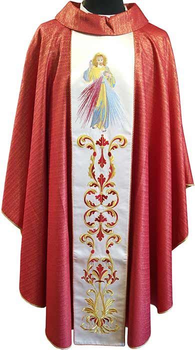 Casulla Bordada Cristo Misericordioso Casulla Roja Bordada Casulla