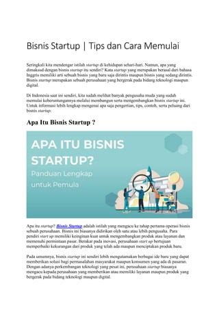 Bisnis Startup Docx