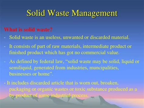 PPT - Solid Waste Management PowerPoint Presentation - ID:5881959