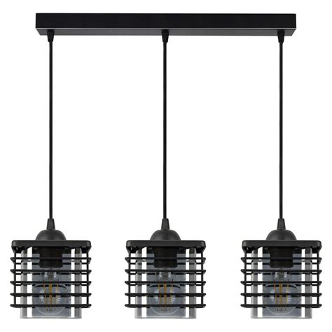 Lampa Wisząca Żyrandol Klosze Druciane Szklane LED 894 BZ3 Cena