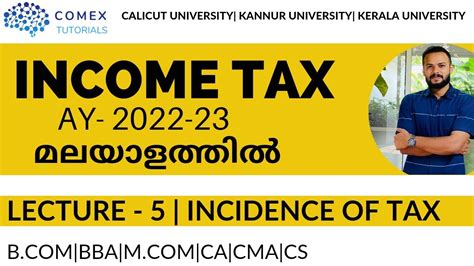 Income Tax Lecture 5 Incidence Of Tax Scope Of Total Income AY