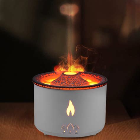 Gjcrafts Flammen Befeuchter Aroma Diffuser 360ml 2 Modi Ultrasonic