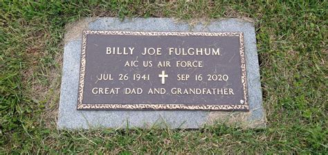 Billy Joe Fulghum Find A Grave Memorial