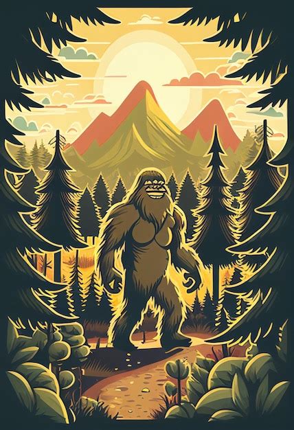 Premium AI Image | A poster for a bigfoot movie called bigfoot.