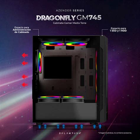 Gabinete Balam Rush Br Dragonfly Crystal Rgb In C Mputo