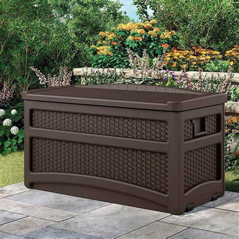 Suncast Gallon Water Resistant Deck Box In Java Reviews Wayfair