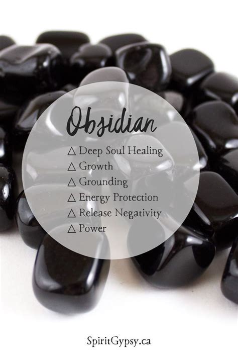 Black Obsidian Tumbled In Spiritual Crystals Crystal Healing