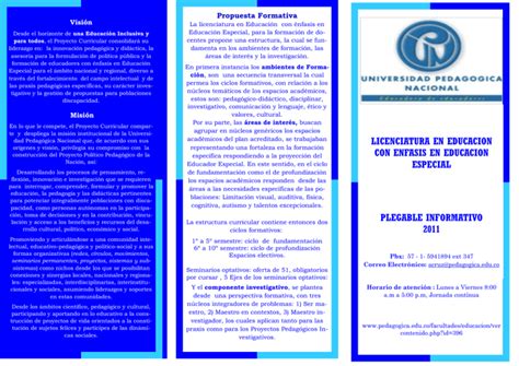 Licenciatura En Educacion Con Enfasis En Educacion Especial