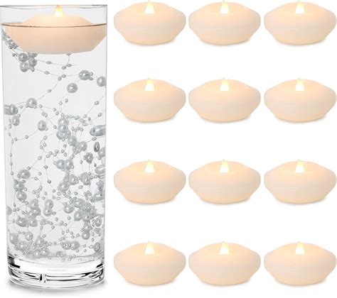 3 Inch Led Floating Candles 12 Pcs Flameless Water Activated Floating Tea Lights Fake Floating