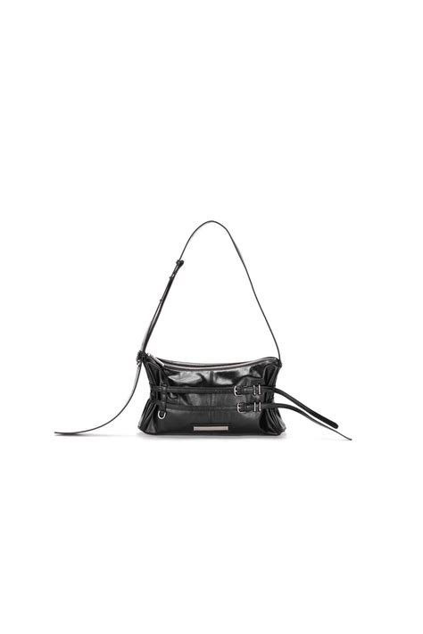 DOUBLE BELTED STRAP MINI BAG IN BLACK MATINKIM