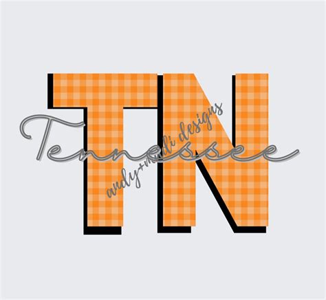 Orange Plaid TN PNG, Tennessee Design, Digital Download for Sublimation - Etsy