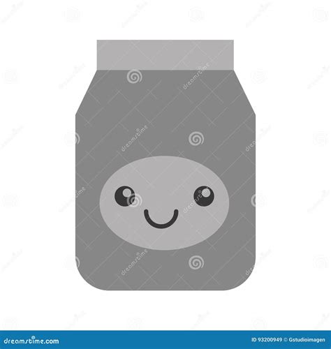 Kawaii Jelly Jar Cartoon Vector Illustration CartoonDealer 93201412