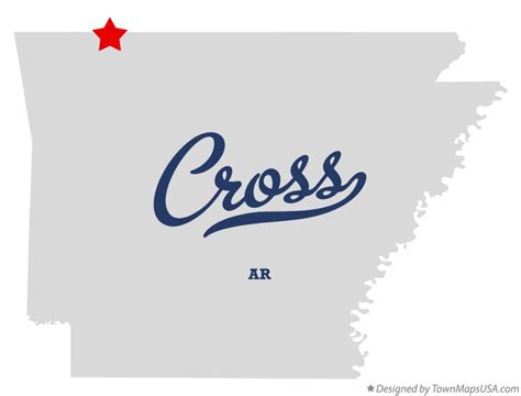 Map of Cross, AR, Arkansas