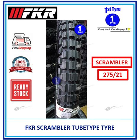 Fkr Motorcycle Tayar Sh Scrambler 275 21 275 21 Tube Type Tyre