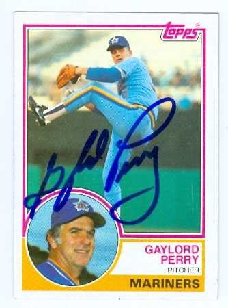 Gaylord Perry autographed Baseball Card (Seattle Mariners) 1983 Topps #463