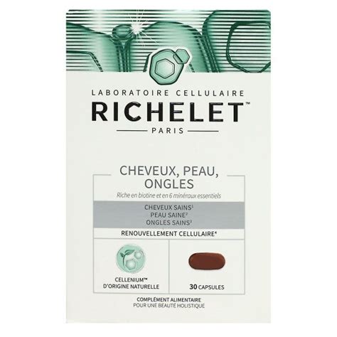 Richelet Cheveux Peau Ongles est un complément alimentaire riche en