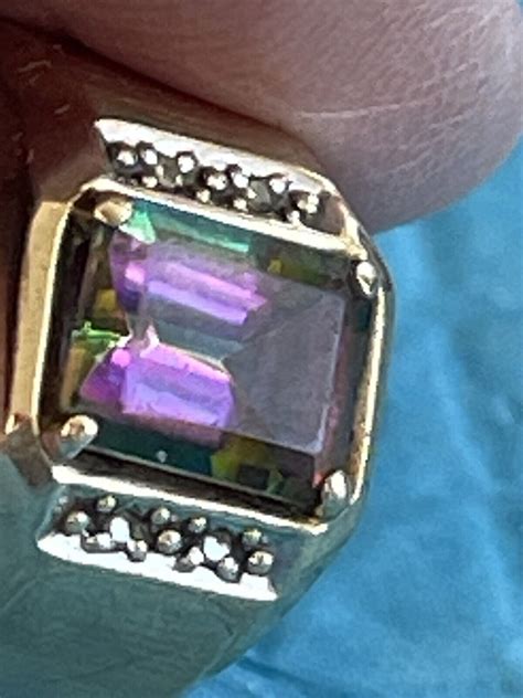 10 K Yellow Gold Mens Amethyst Ring 8 5 4 2g 4 Cz Chi Gem