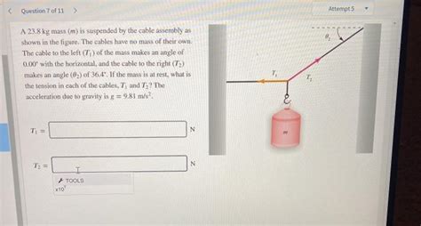 Solved Attempt 5 A 23 8 Kg Mass M Is