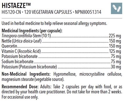 Buy Histaeze From Designs For Health In Canada From Viteproca