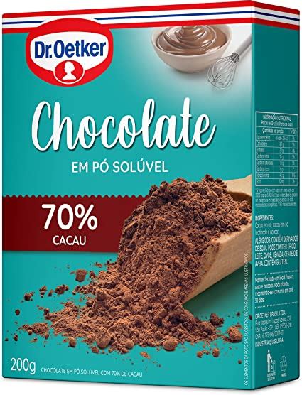 Dr Oetker Chocolate em Pó Solúvel 70 Cacau Para Saborosas Receitas