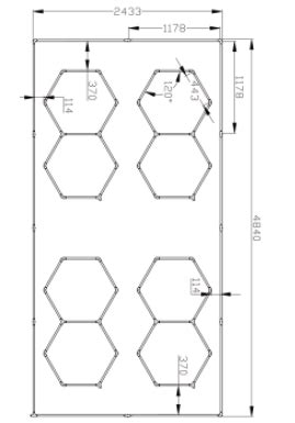 Ss Hx Led Honeycomb Hexagon Hex Grid Ceiling Detailing Light Car