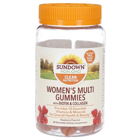 Sundown Naturals Women's Multivitamin, Gluten-Free Gummies, 60 Count ...