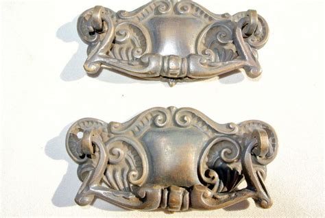 2 Large Pulls Drops 4 Inches Victorian Watson A16 Edwardian Handles 10 Cm Antique Style Bronze