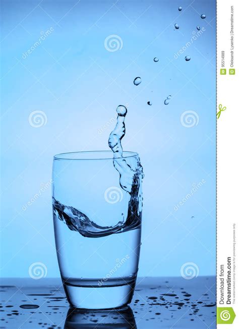 Water Splashing Out Of A Glass Stock Image Image Of Flowing Drink 95514989