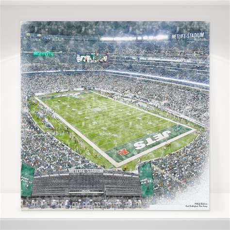 MetLife Stadium Football Stadium Print, New York Jets Football