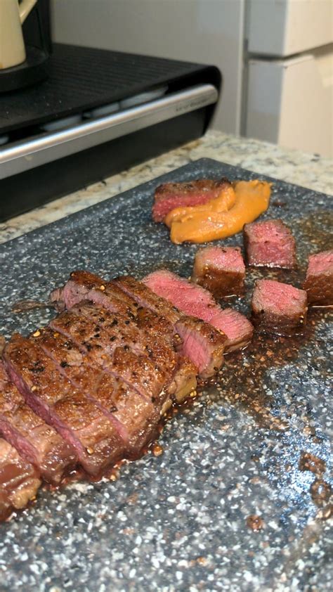 First Attempt At Reverse Sear In The New Apartment R Steak