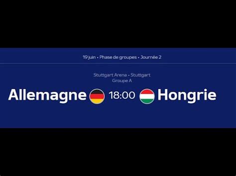 Allemagne Vs Hongrie Uefa Euro Germany Vs Hungary Day