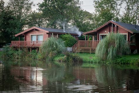 Lakeside Log Cabins With Fishing Image To U