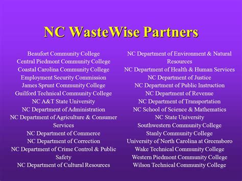 NC WasteWise Training Workshop NC Division Of Pollution Prevention And