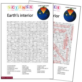 Explore Earth S Layers Engaging Word Search Activity By Shoto Learning