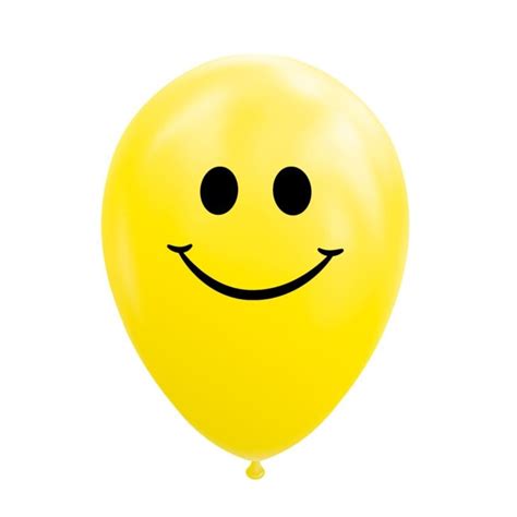 Gele Ballonnen Smiley 305cm 8st Partywinkel