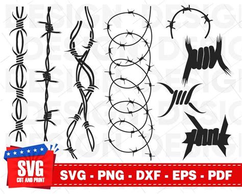 Barbed Wire Svg And Dxf Files