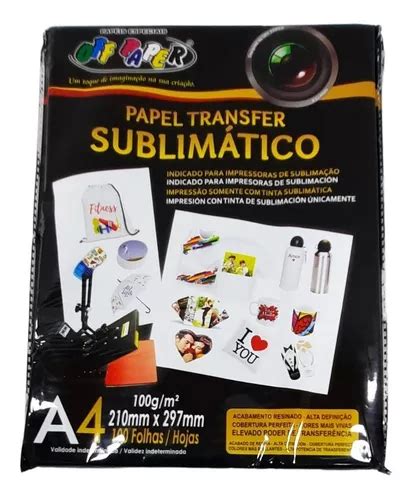 Papel Para Transfer Sublimático - Papel Transfer Sublimático Com 100 Folhas Para Tecidos | Parcelamento ...