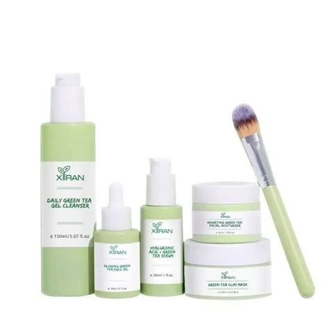 Private Label Deep Cleansing Green Tea Tree Acne Treatment Skin Care Set