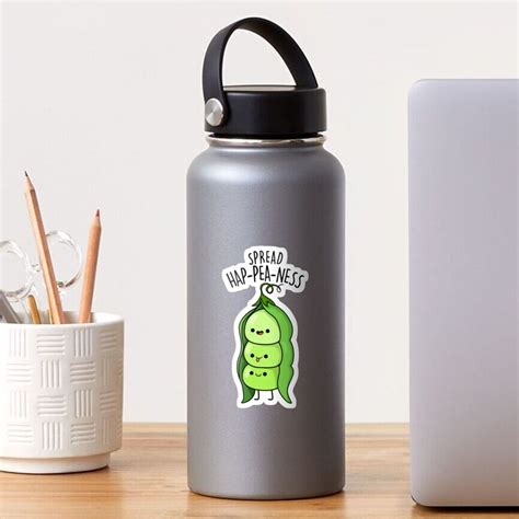 Hap Pea Ness Vegetable Food Pun Sticker For Sale By Punnybone Redbubble